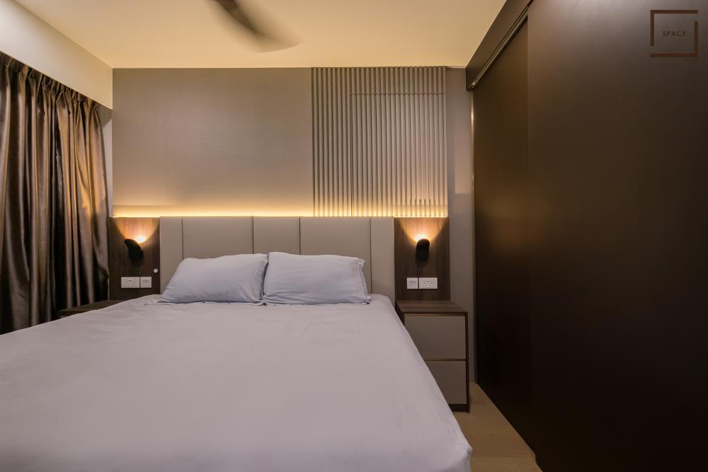 Modern Bedroom with Wardrobe and Built-in Bed
