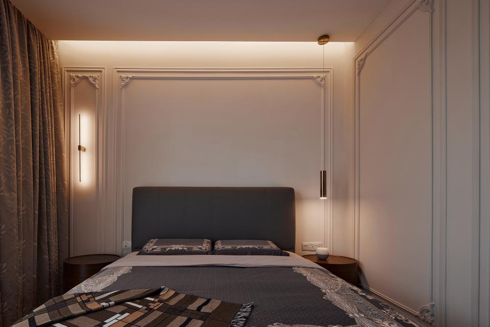 Asian Bedroom with Ceiling Light and Wardrobe