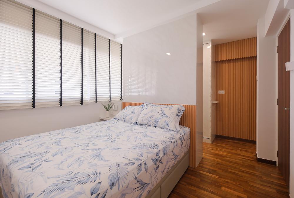 Scandinavian Bedroom with Closet and Bedroom Dresser