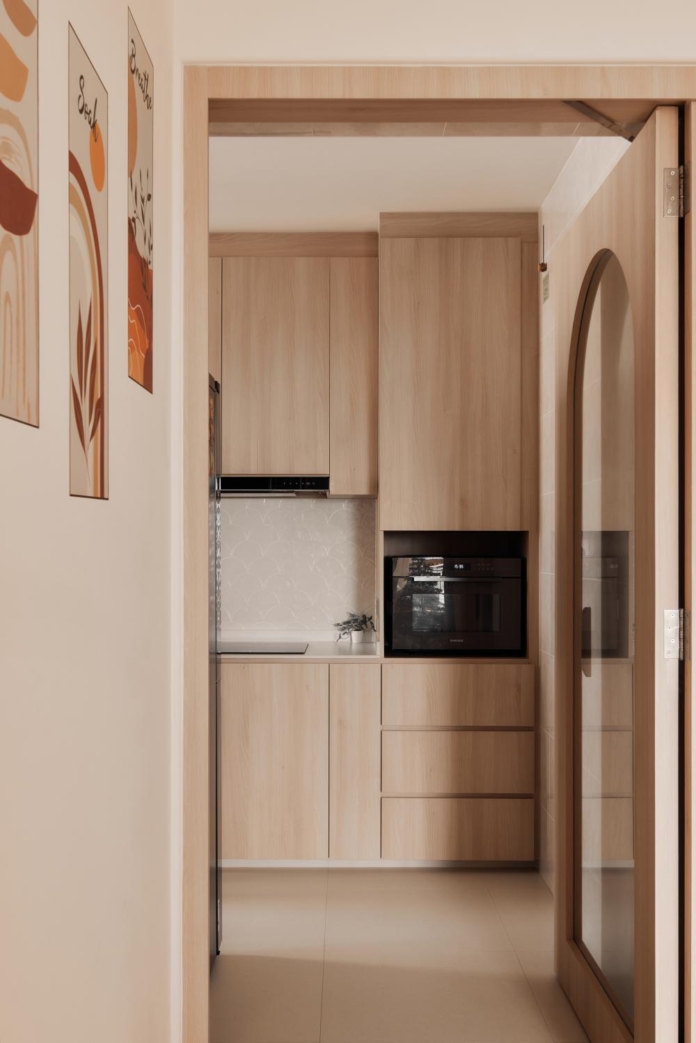 Scandinavian Kitchen with Kitchen Island and Kitchen Accessories