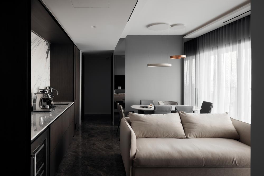 Modern Living Room with Sofa and Lighting