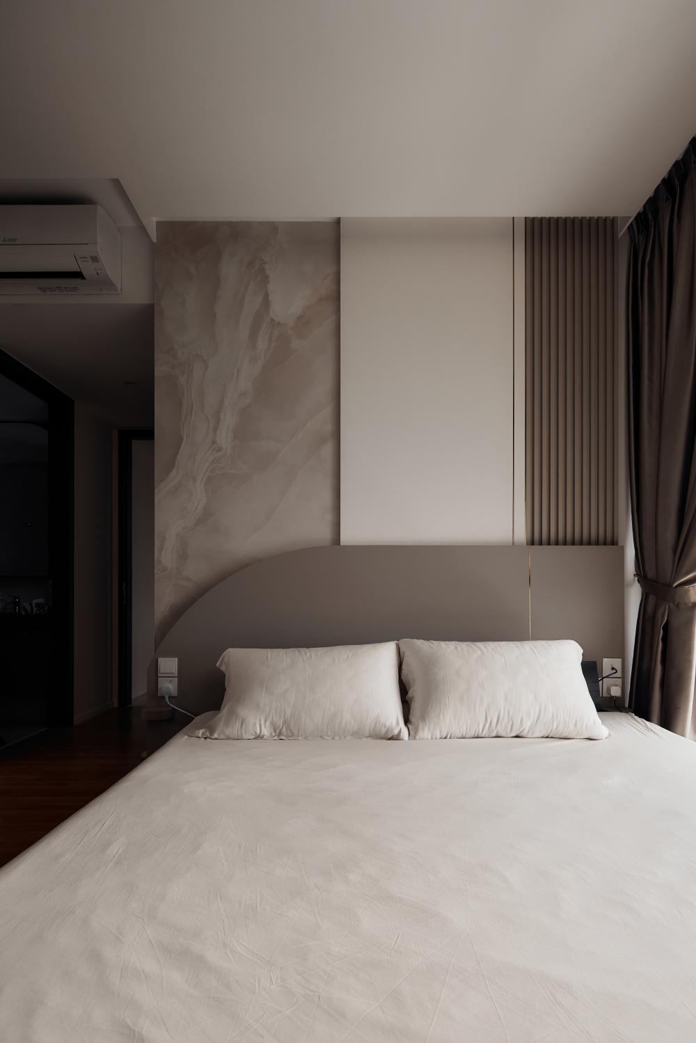Modern Bedroom with Feature Wall and Queen Bed
