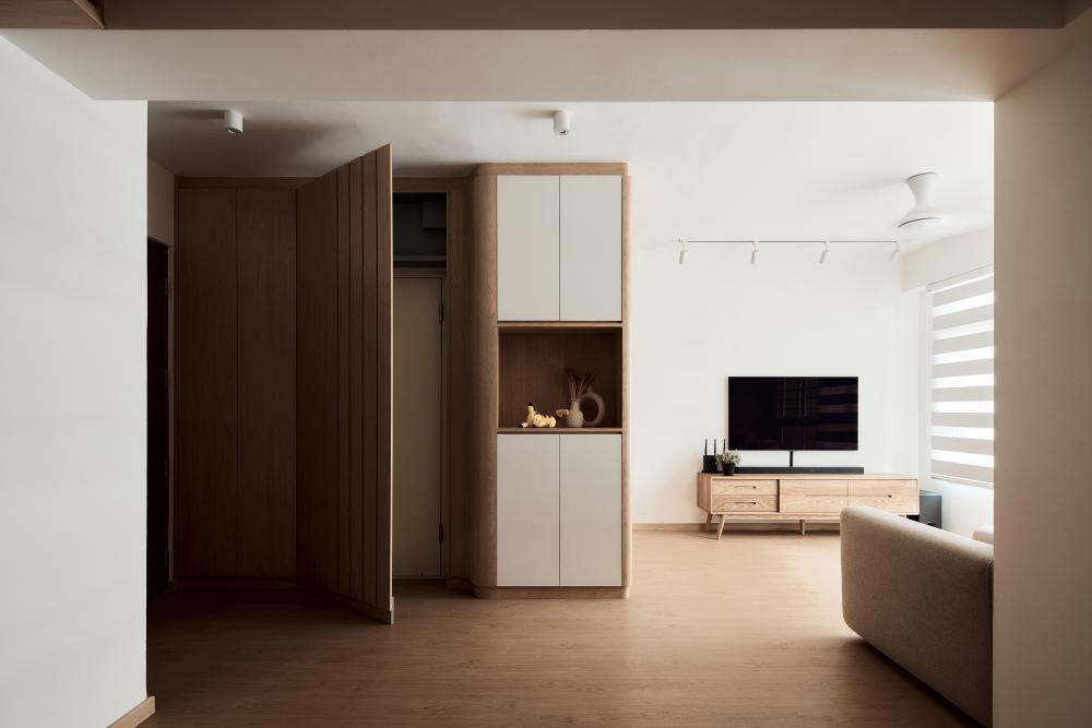 Minimalist Living Room with TV Console and TV