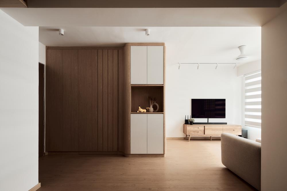 Minimalist Living Room with TV Console and Sofa