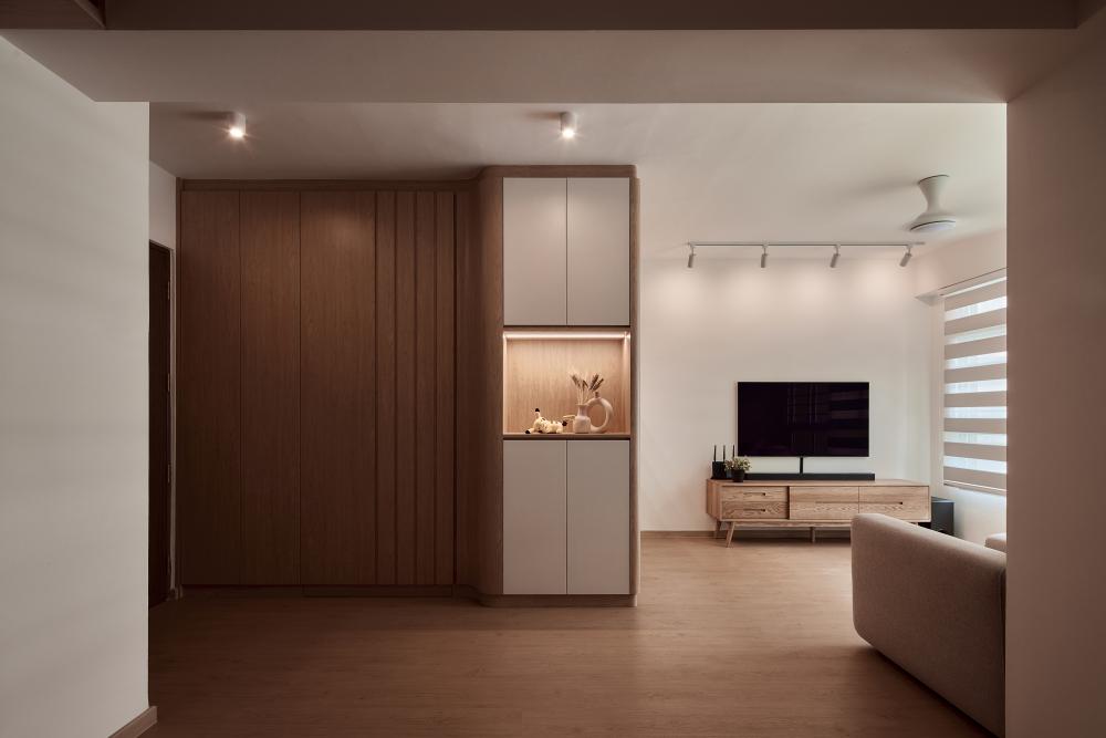 Minimalist Living Room with TV Console and Sofa