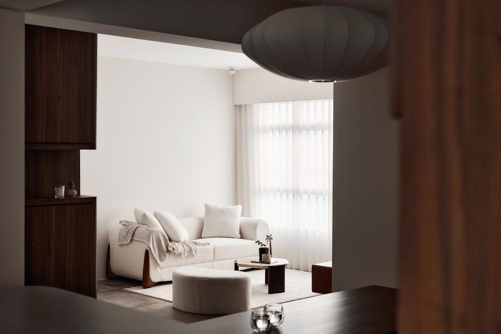 Modern Living Room with Sofa and Side Table