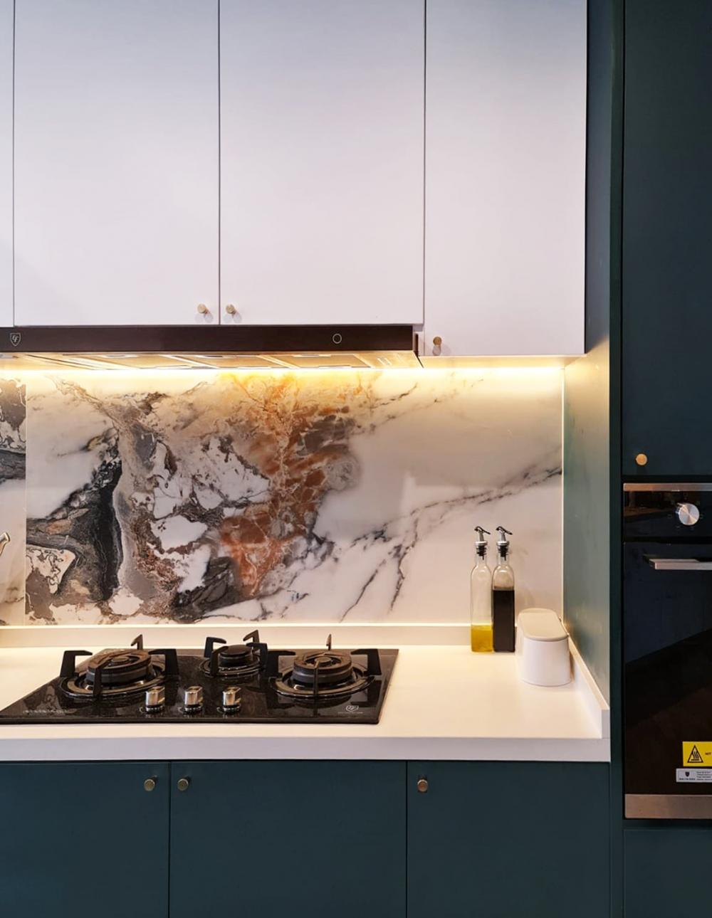 Vintage Kitchen with Countertop and Cupboard