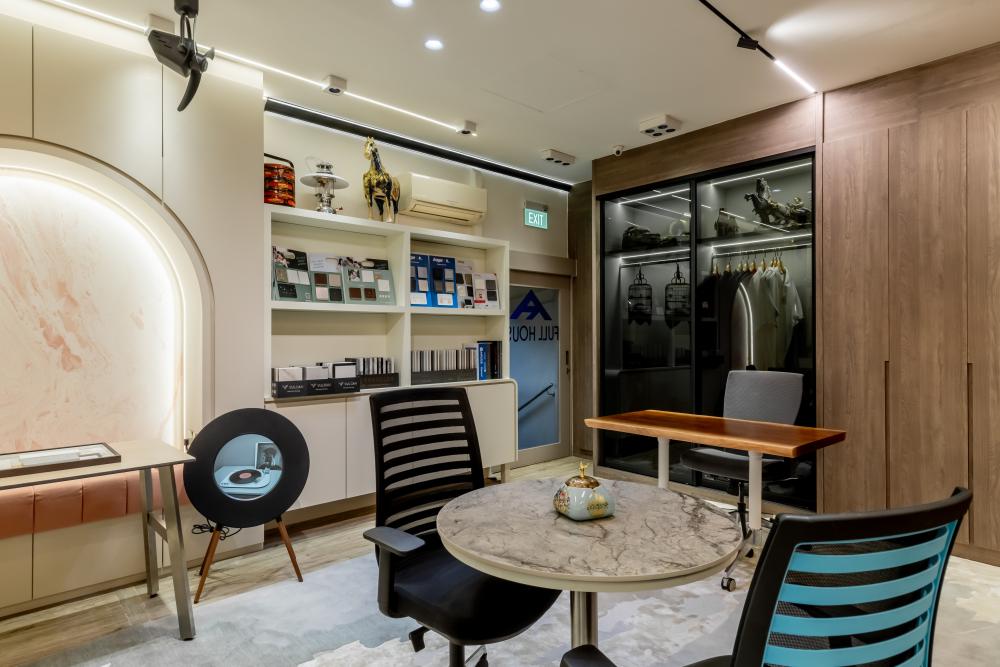 Contemporary Study with Bookshelf and Wardrobe