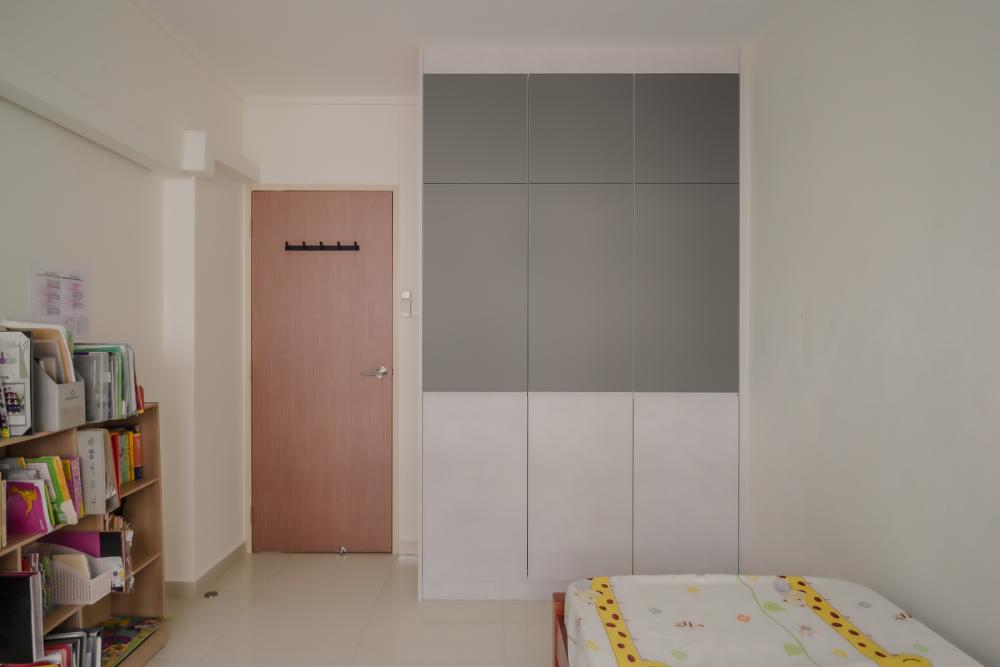 Scandinavian Bedroom with Wardrobe and Storage Cabinets