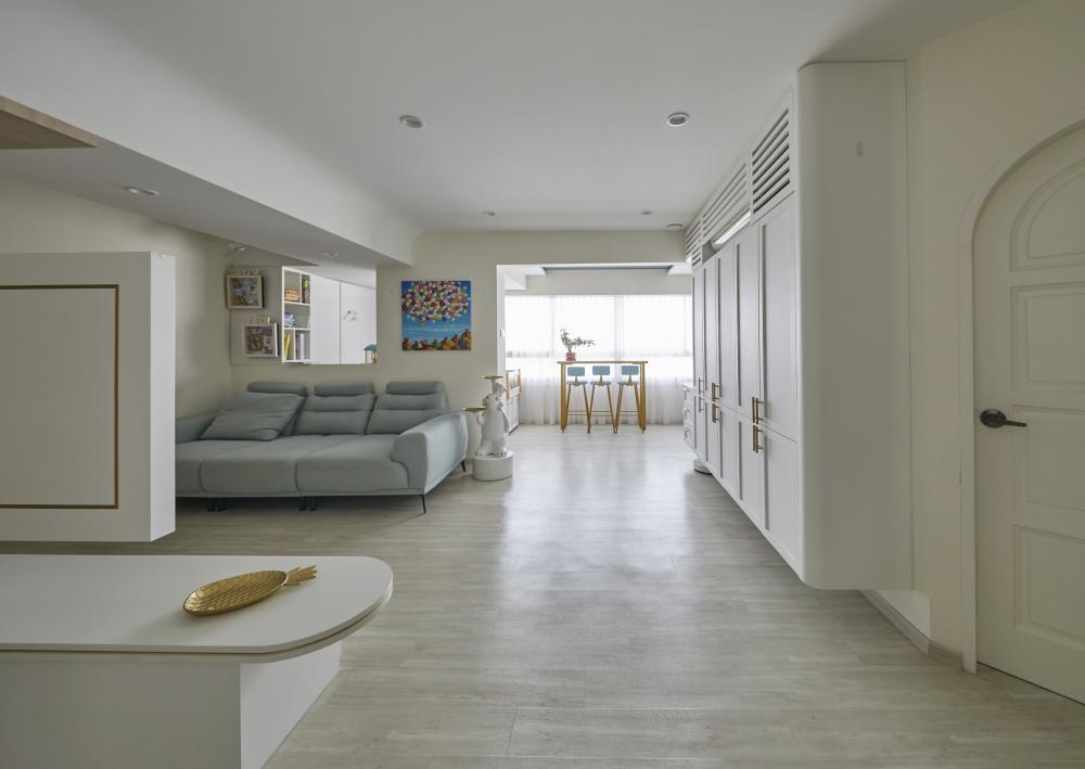 Scandinavian Living Room with Sofa and Armchairs