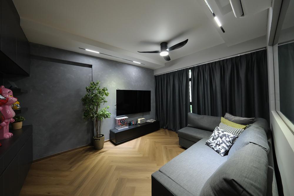 Minimalist Living Room with Sofa and Side Table