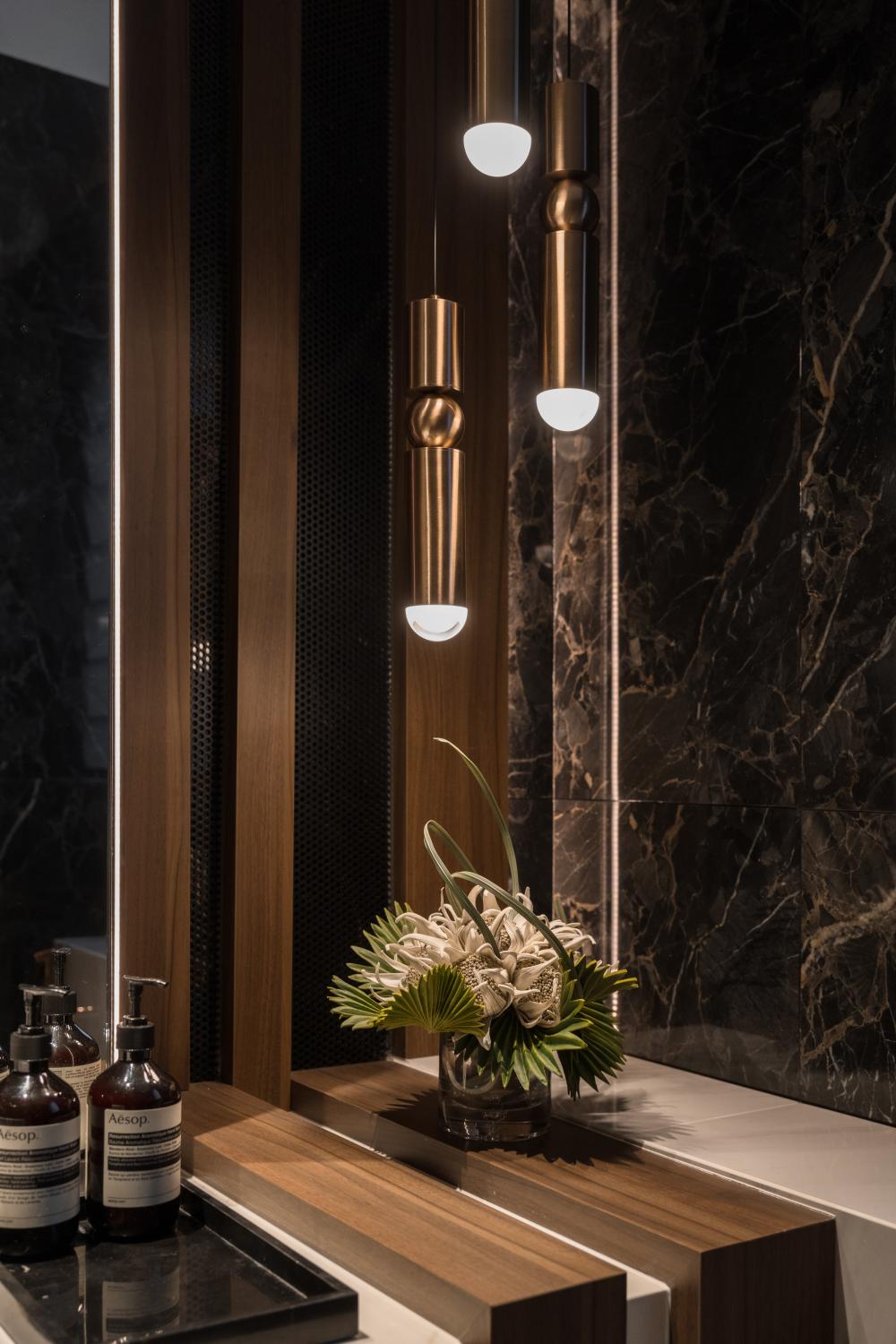 Contemporary Bathroom with Wood Flooring and Bathroom Storage
