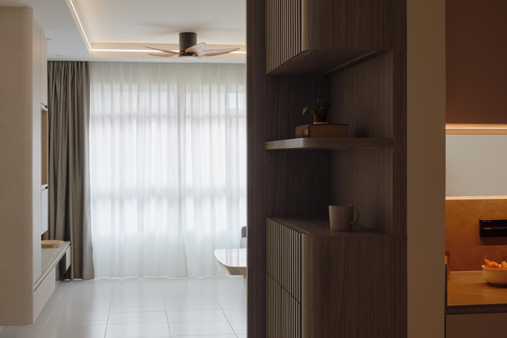 Modern Foyer with Artwork and Console Table