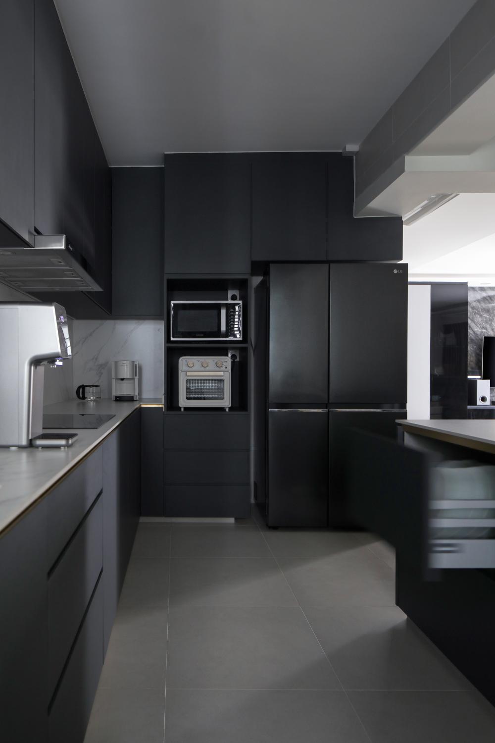 Modern Kitchen with Countertop and Kitchen Accessories