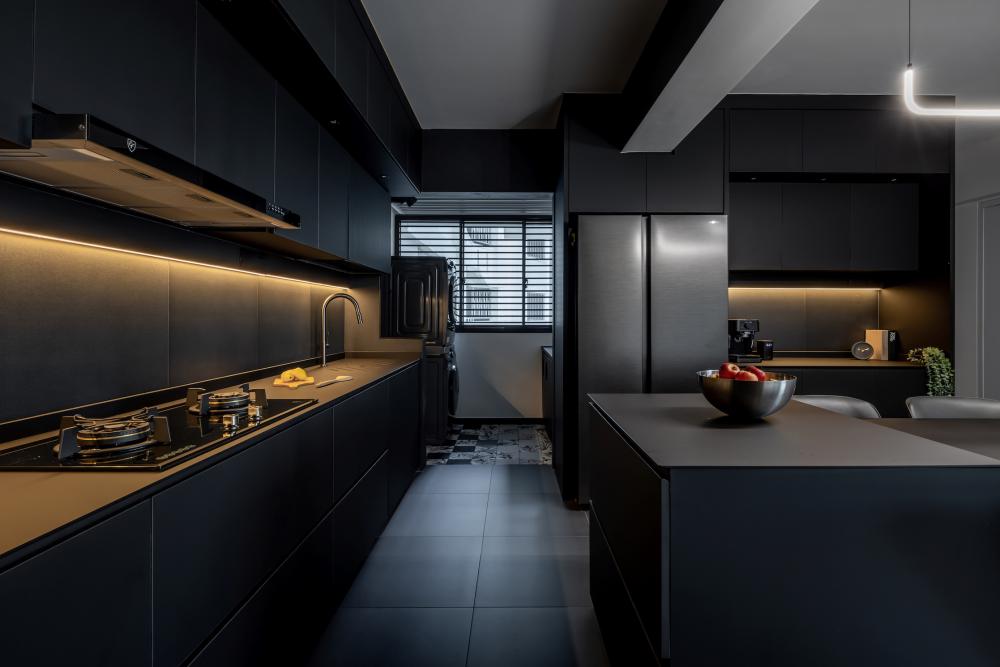 Contemporary Kitchen with Kitchen Island and Open Kitchen