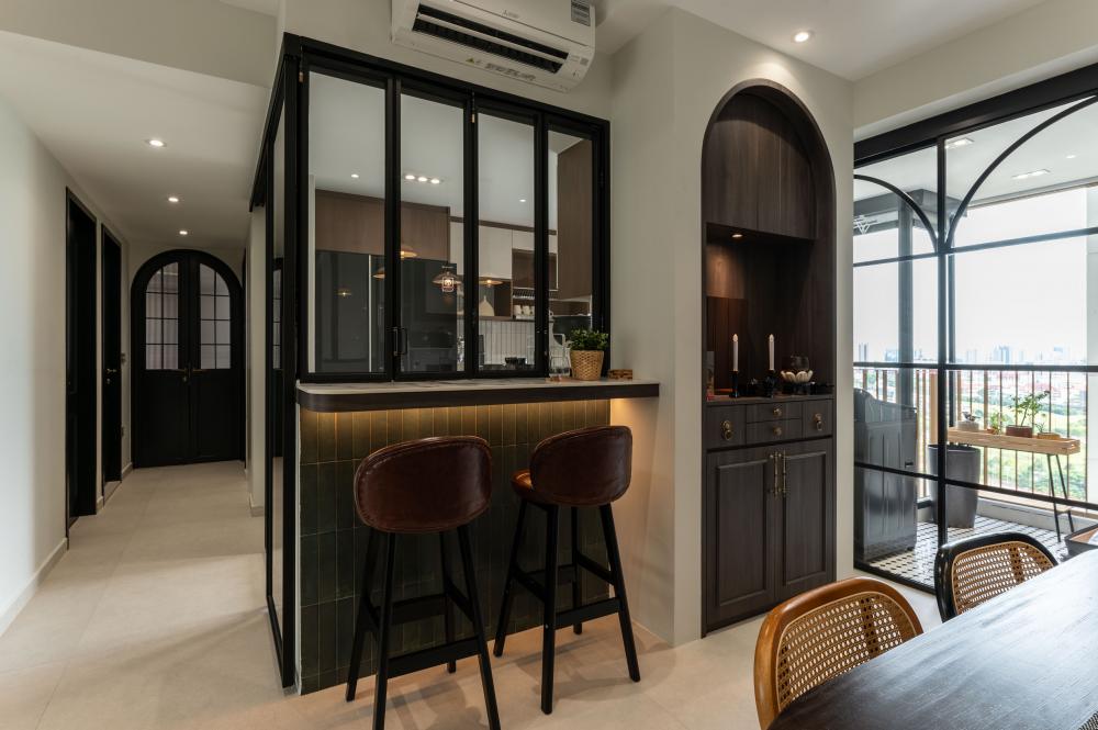 Modern Kitchen with Kitchen Window and Open Kitchen