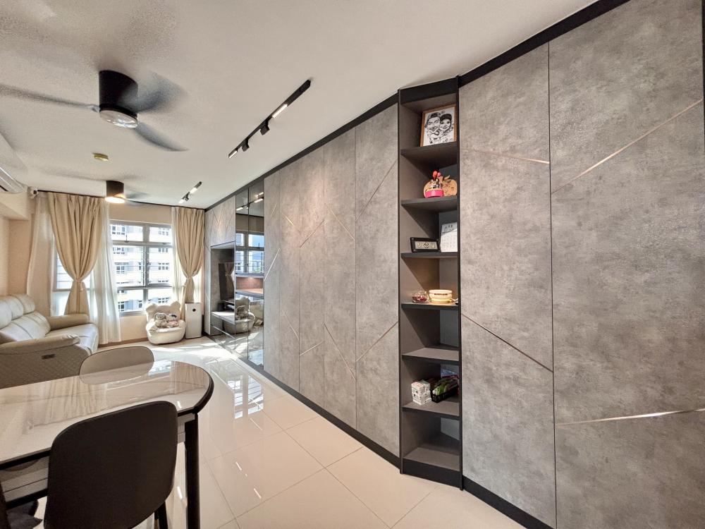 Modern Living Room with TV Console and Storage Cabinets
