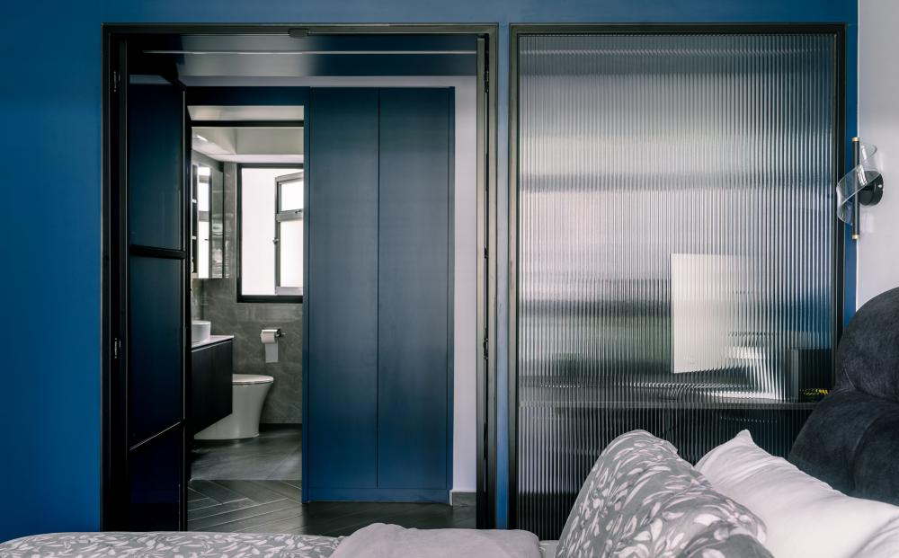 Contemporary Bedroom with Flooring and Bed