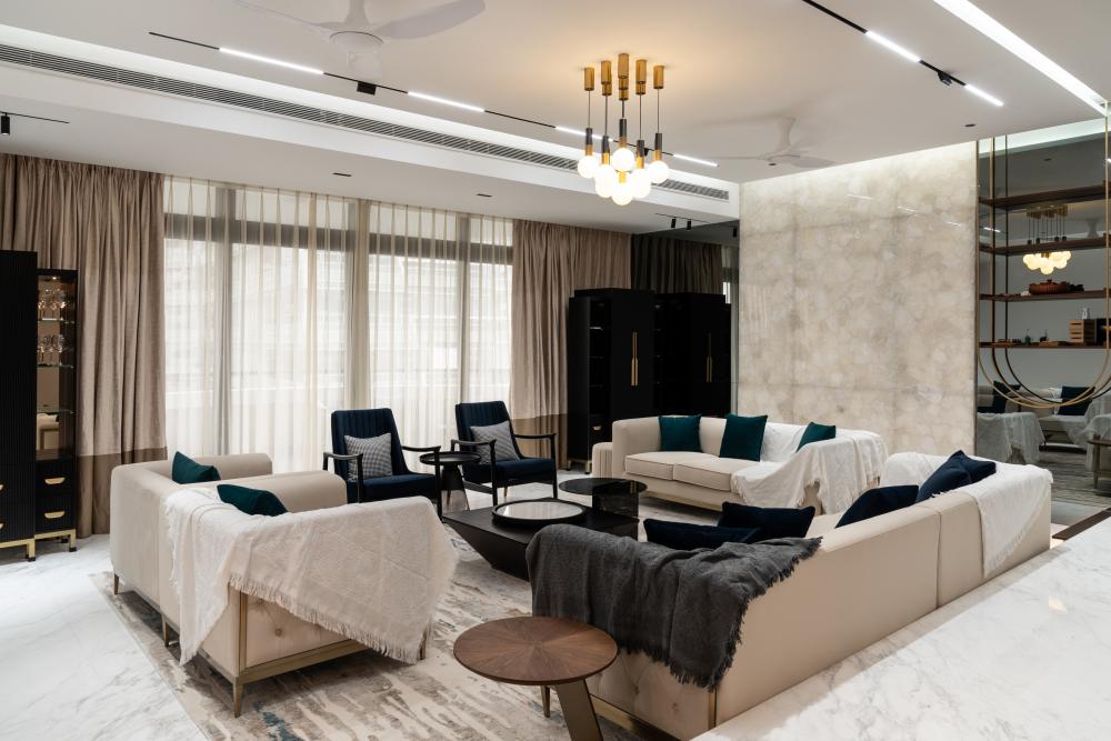 Modern Living Room with Sofa and TV