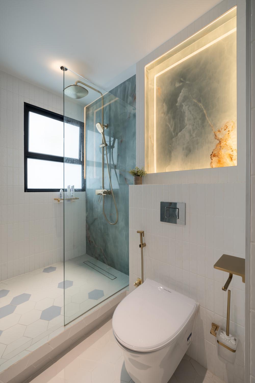 Modern Bathroom with Bathroom Storage and Bathroom Sinks
