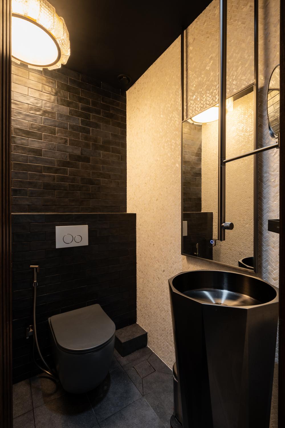 Modern Bathroom with Shower Screen and Bathroom Sinks