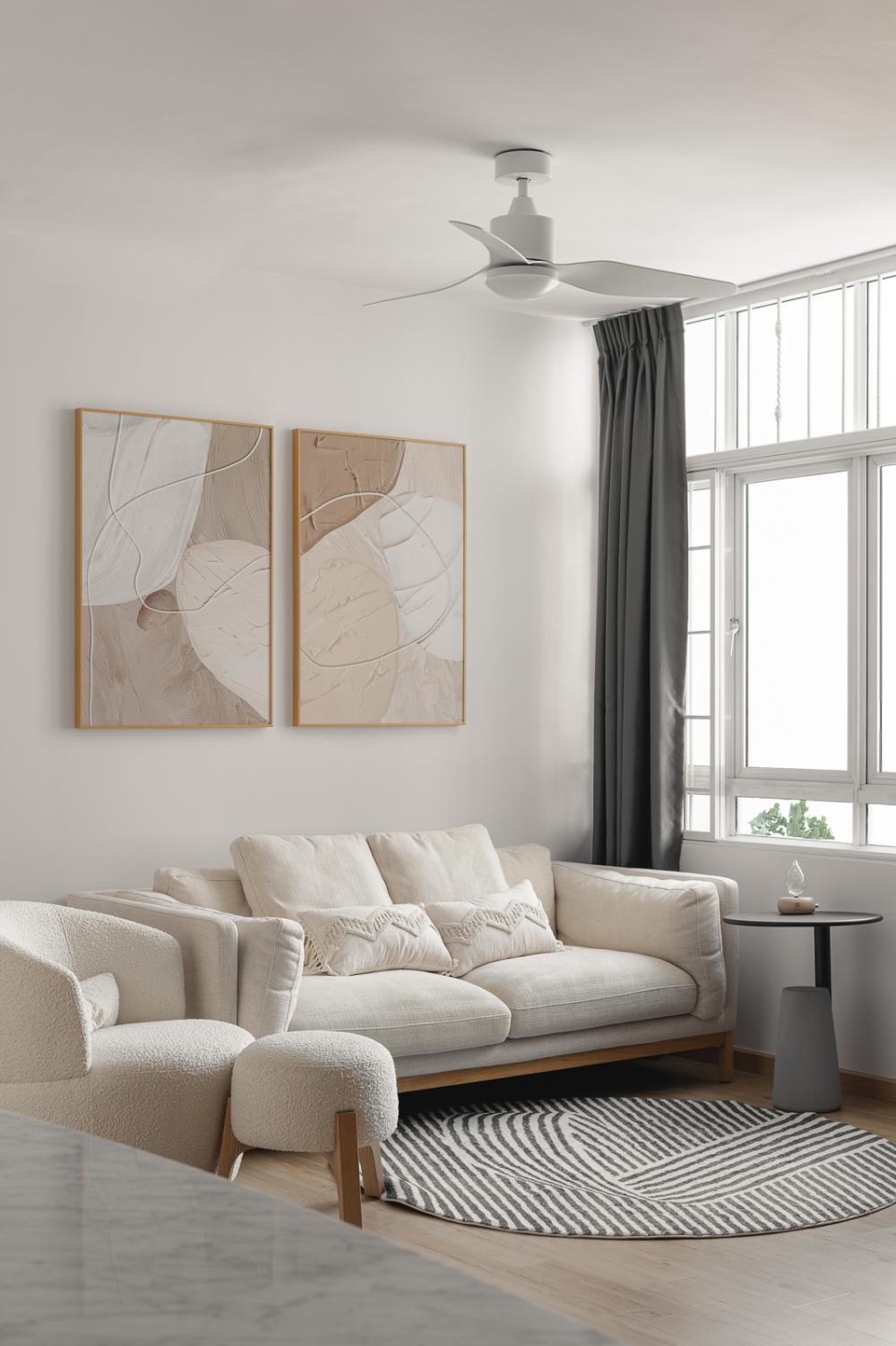 Scandinavian Living Room with Sofa and Side Table