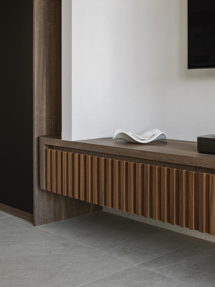 Modern Living Room with TV Console and TV