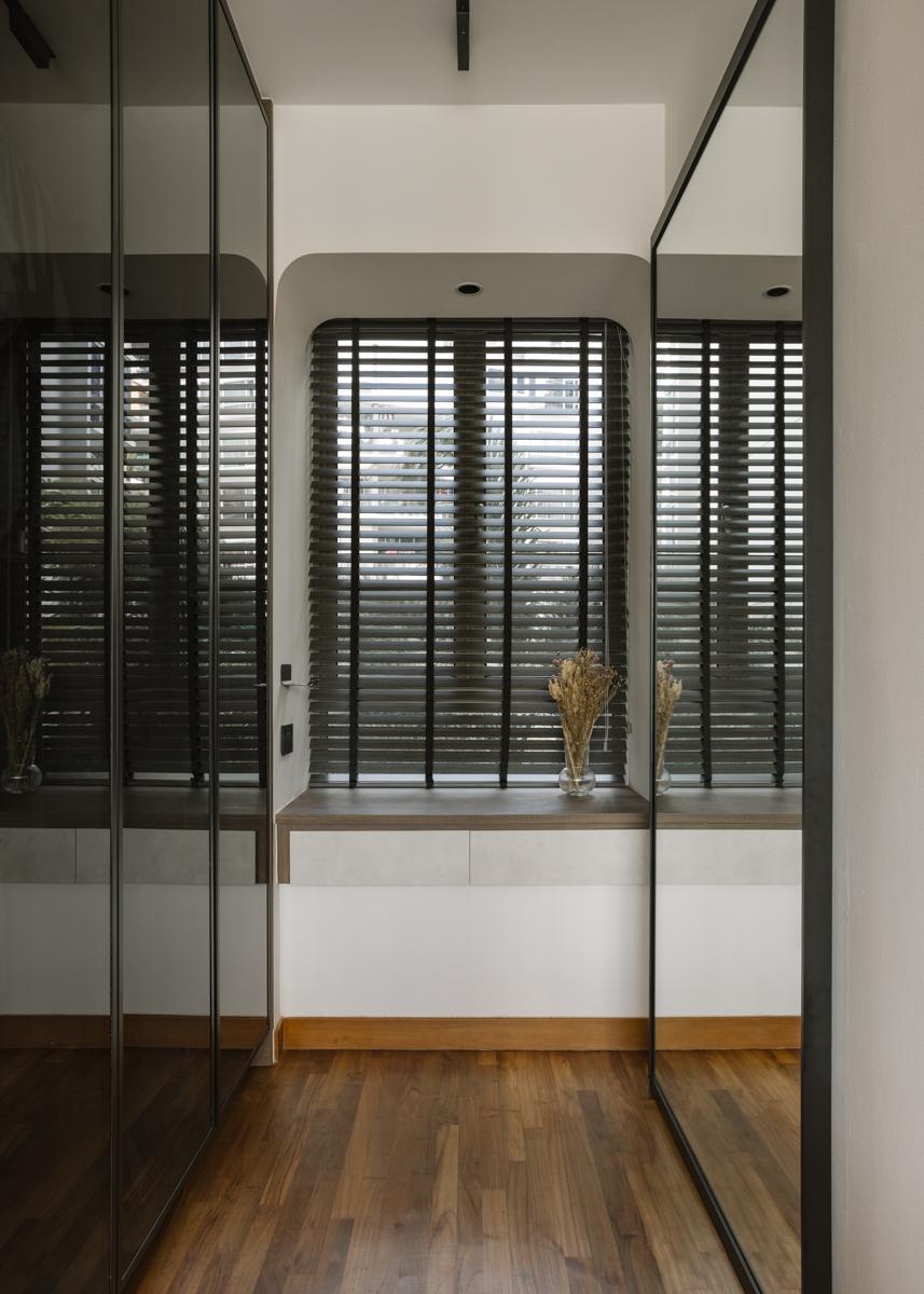 Modern Bedroom with Closet and Storage Cabinets