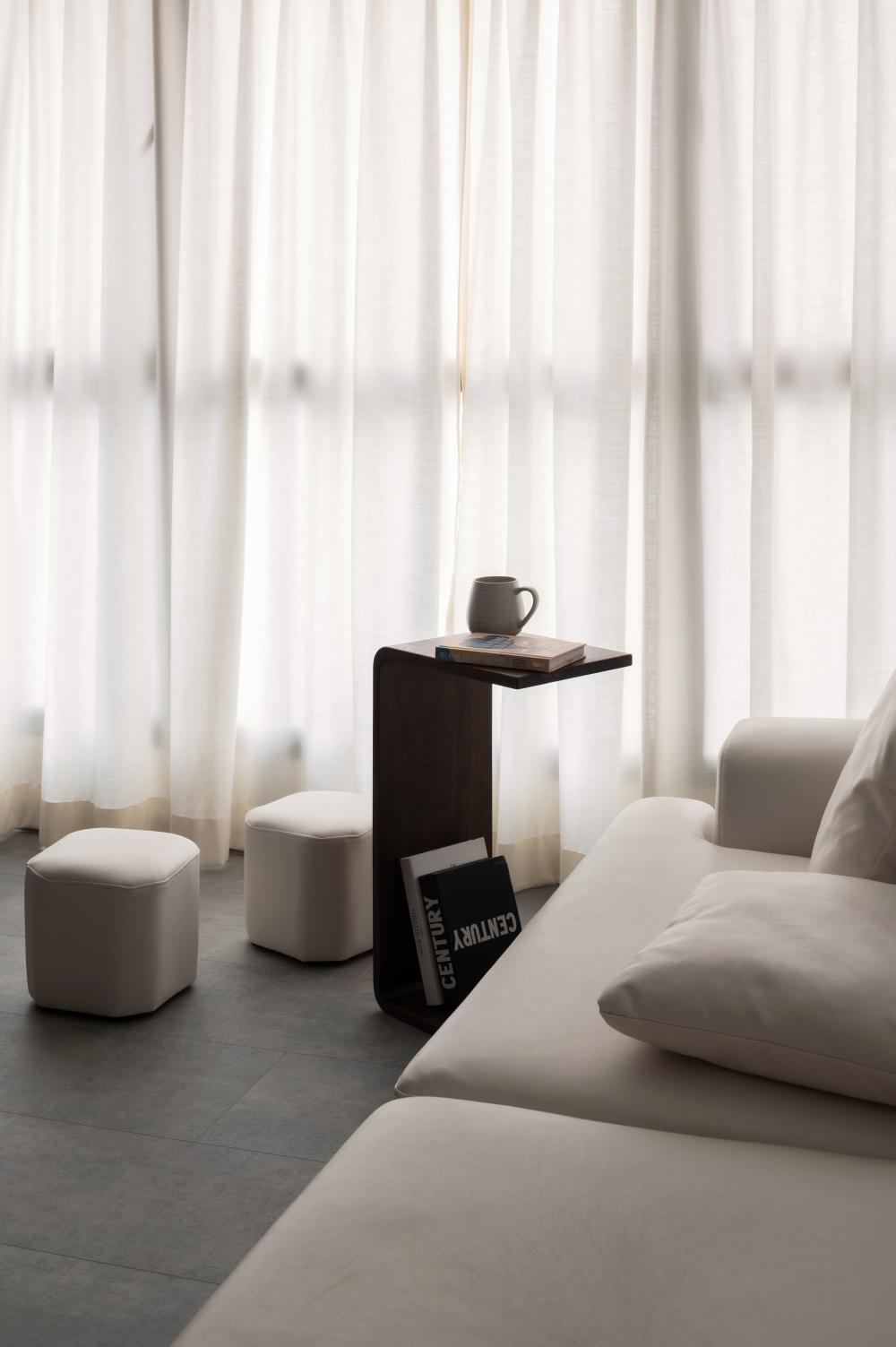 Scandinavian Living Room with Sofa and Side Table