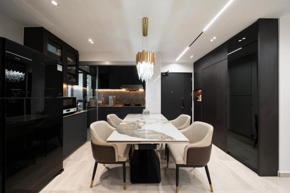 Modern Dining Room with Dining Table and Dining Chairs