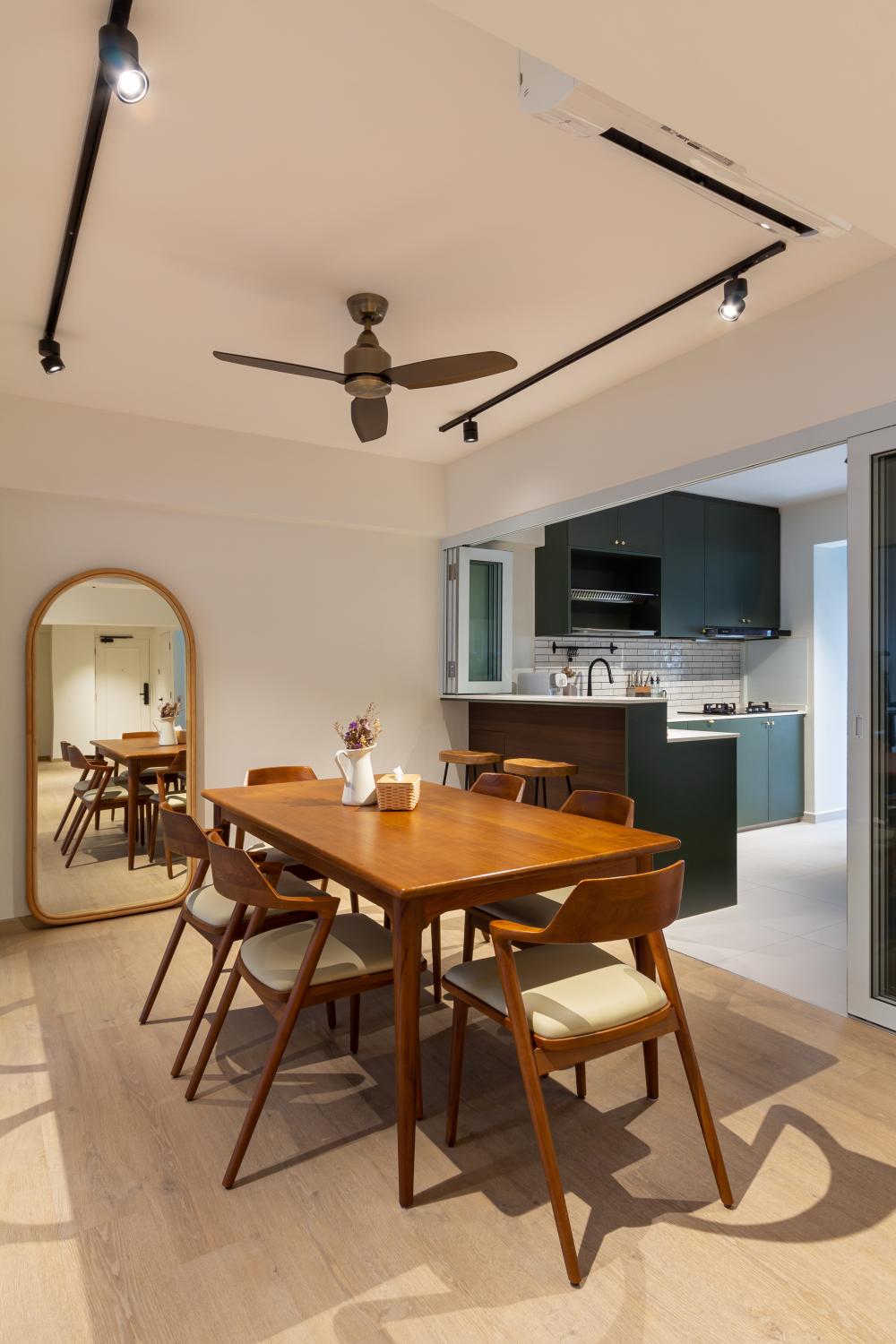 Modern Dining Room with Dining Table and Dining Chairs