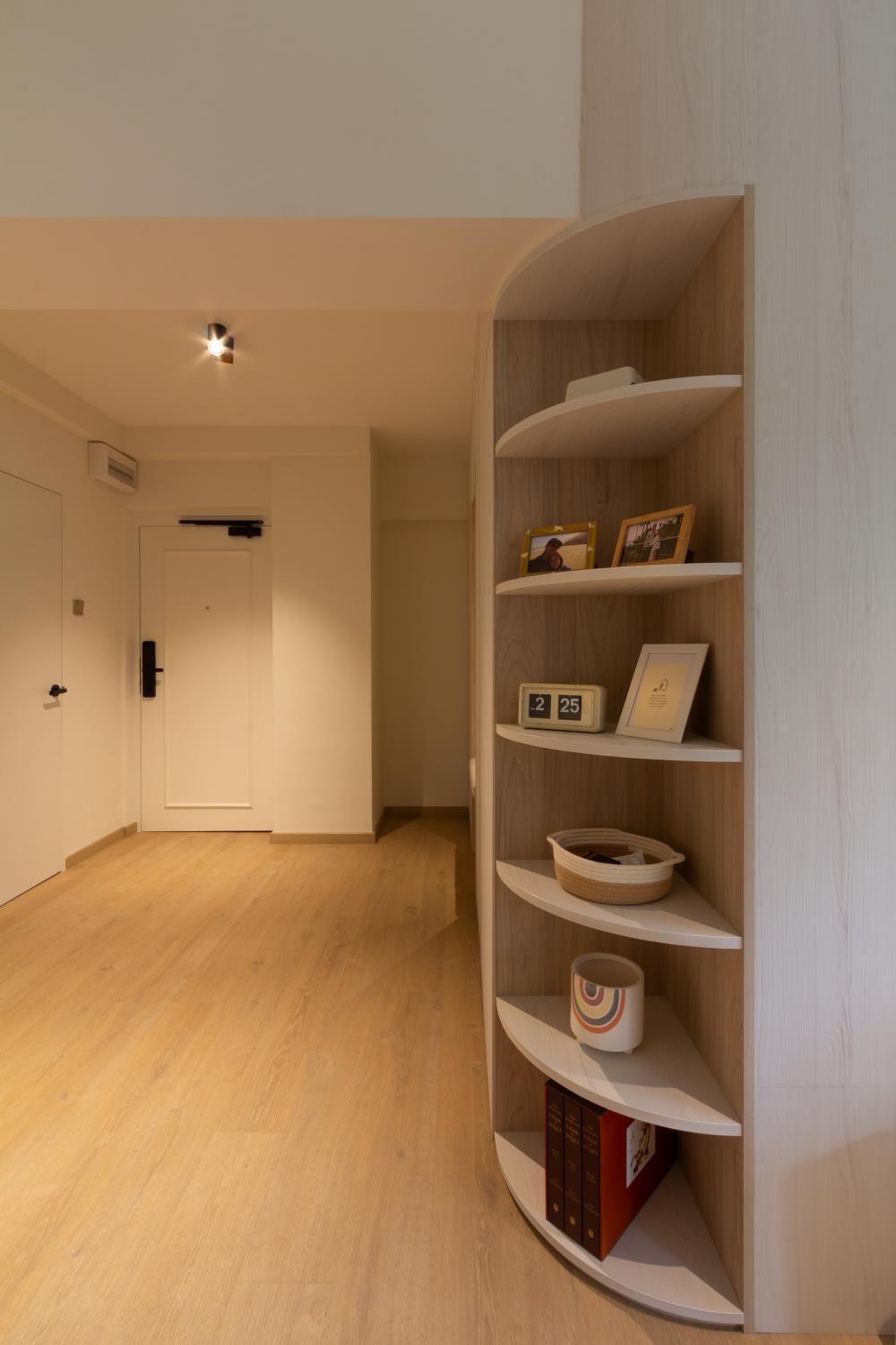 Modern Entryway with Small Storage and Doors
