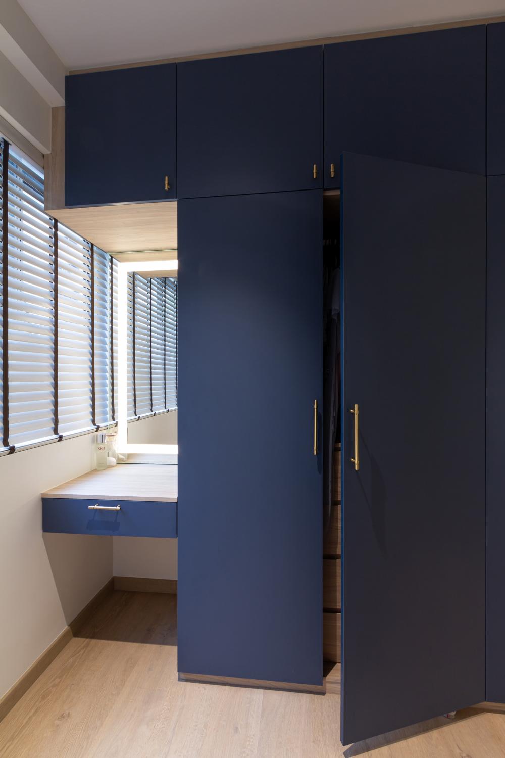 Modern Bedroom with Wardrobe and Closet