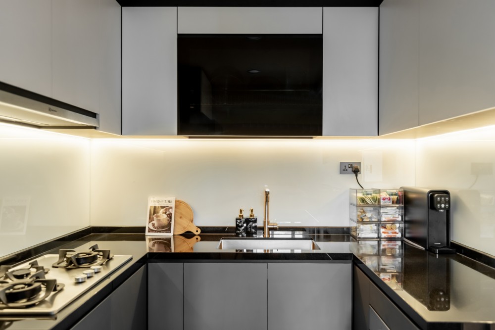 Modern Kitchen with Countertop and Cupboard