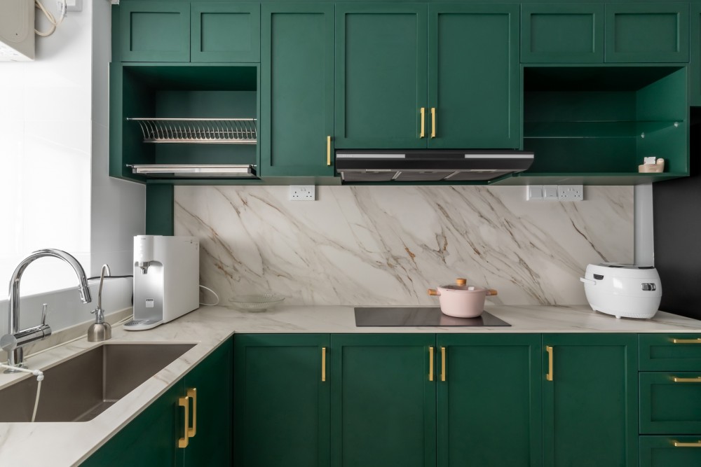 Modern Kitchen with Countertop and Cupboard