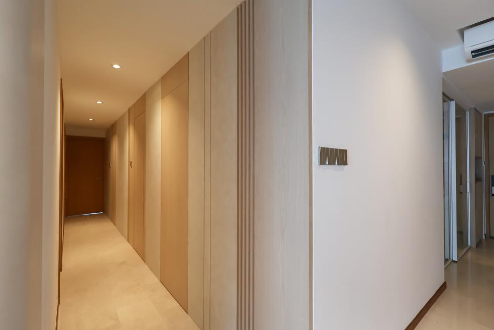Contemporary Living Room with Flooring and Doors