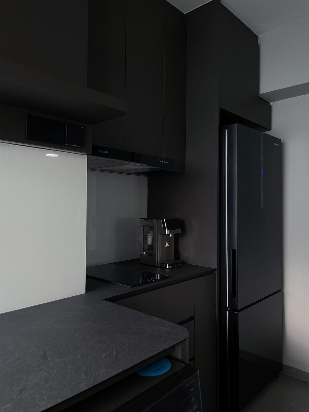 Modern Pantry with Open Kitchen and Drinkware