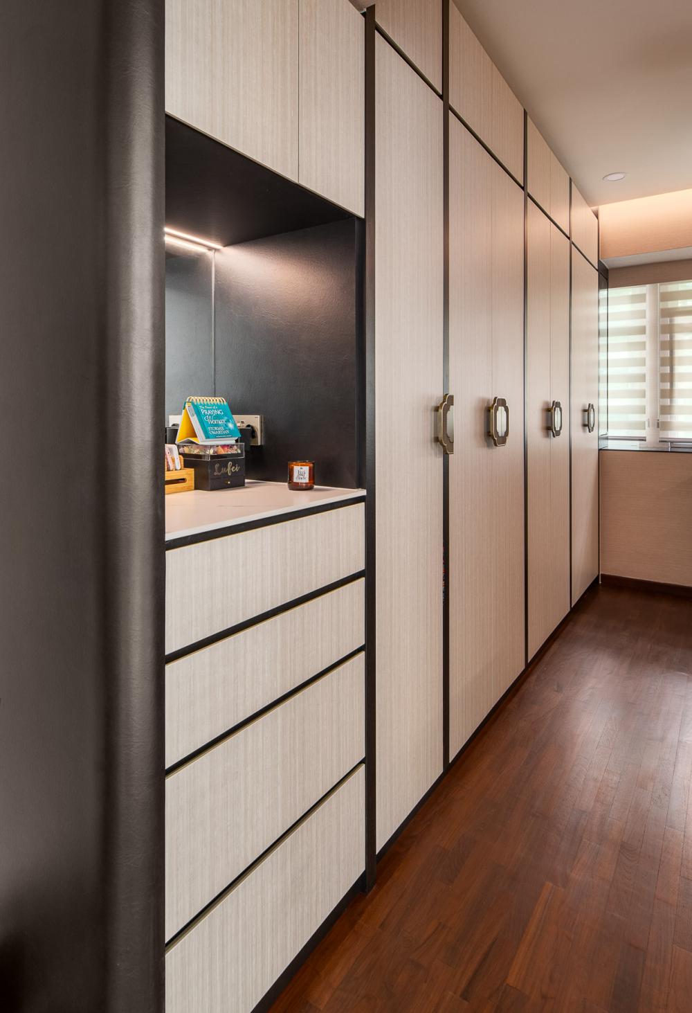 Eclectic Bedroom with Bookshelf and Wardrobe