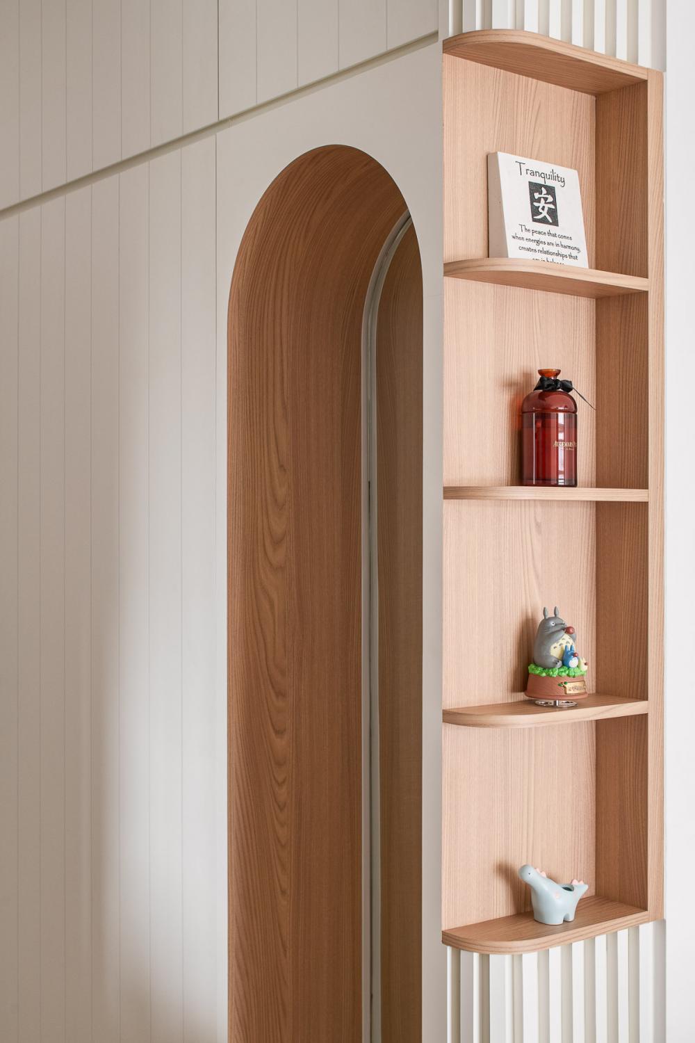 Scandinavian Entryway with Seating Bench and Shoe Rack