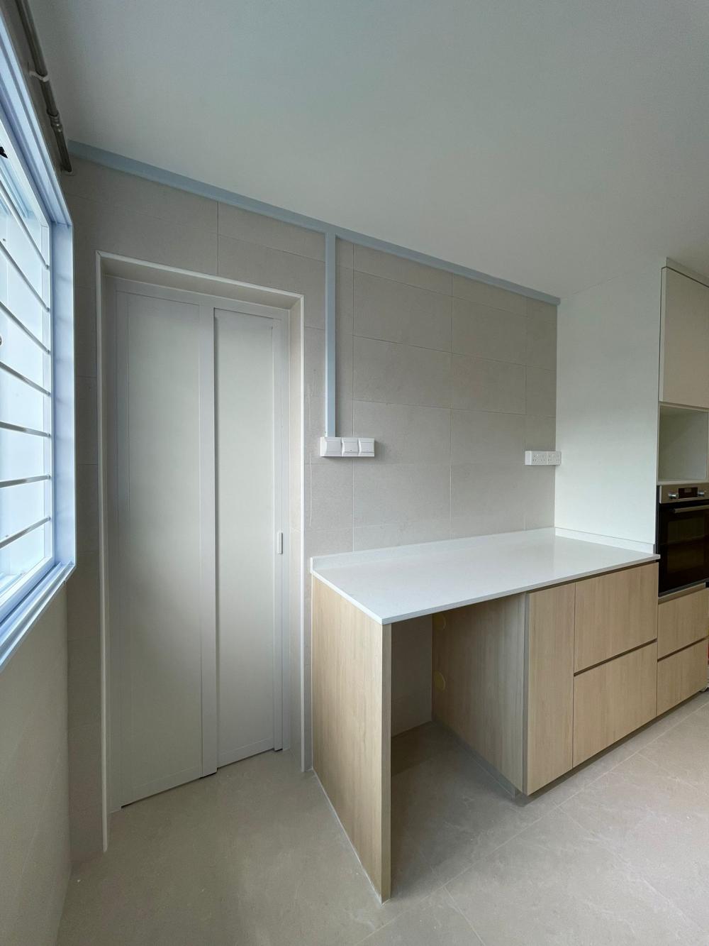 Scandinavian Kitchen with Kitchen Accessories and Dishwasher