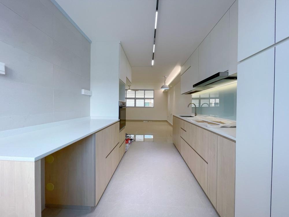 Scandinavian Kitchen with Kitchen Accessories and Dishwasher