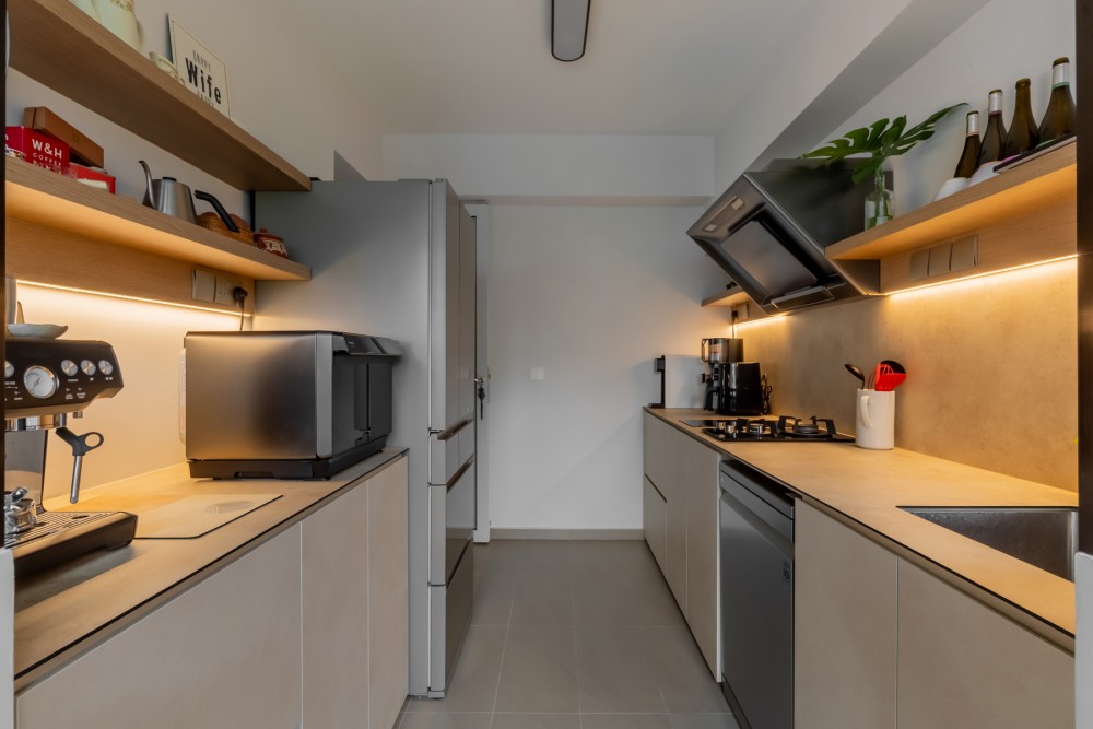 Scandinavian Kitchen with Kitchen Backsplash and Kitchen Accessories