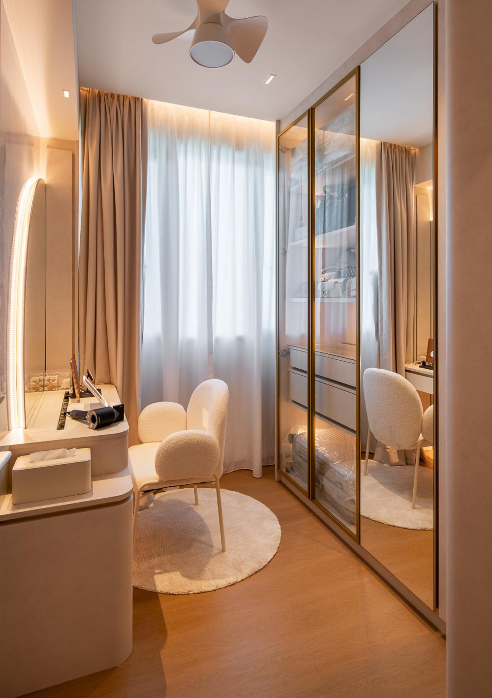 Contemporary Bedroom with Wardrobe and Dressing Table