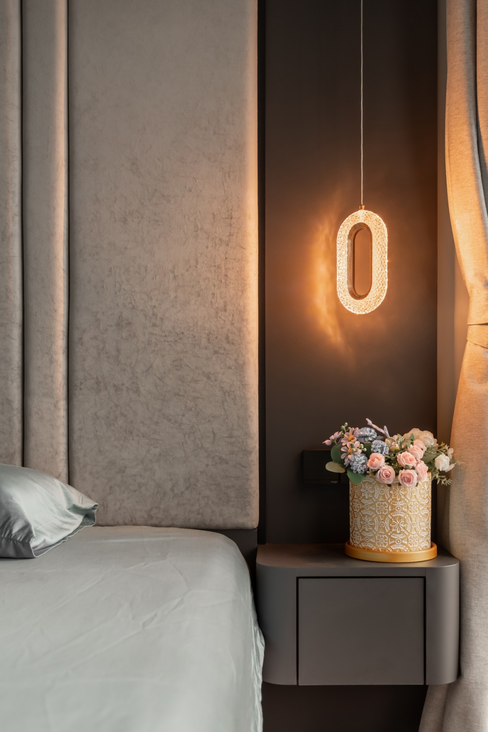 Modern Bedroom with Feature Wall and Built-in Bed