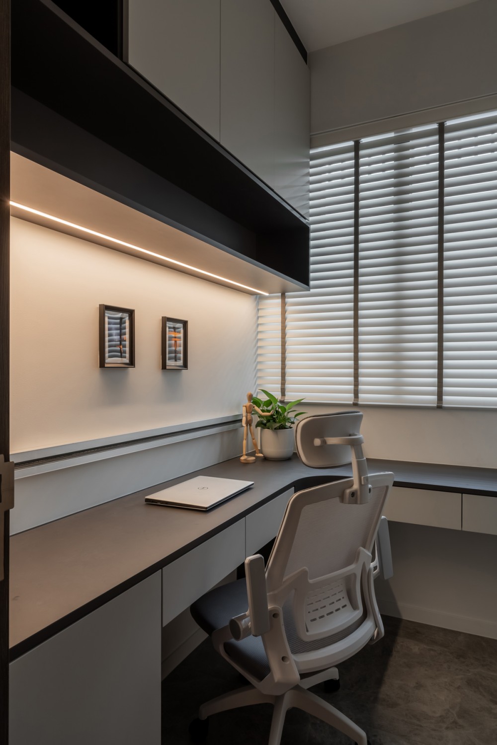 Modern Study with Desk and Desk Chairs