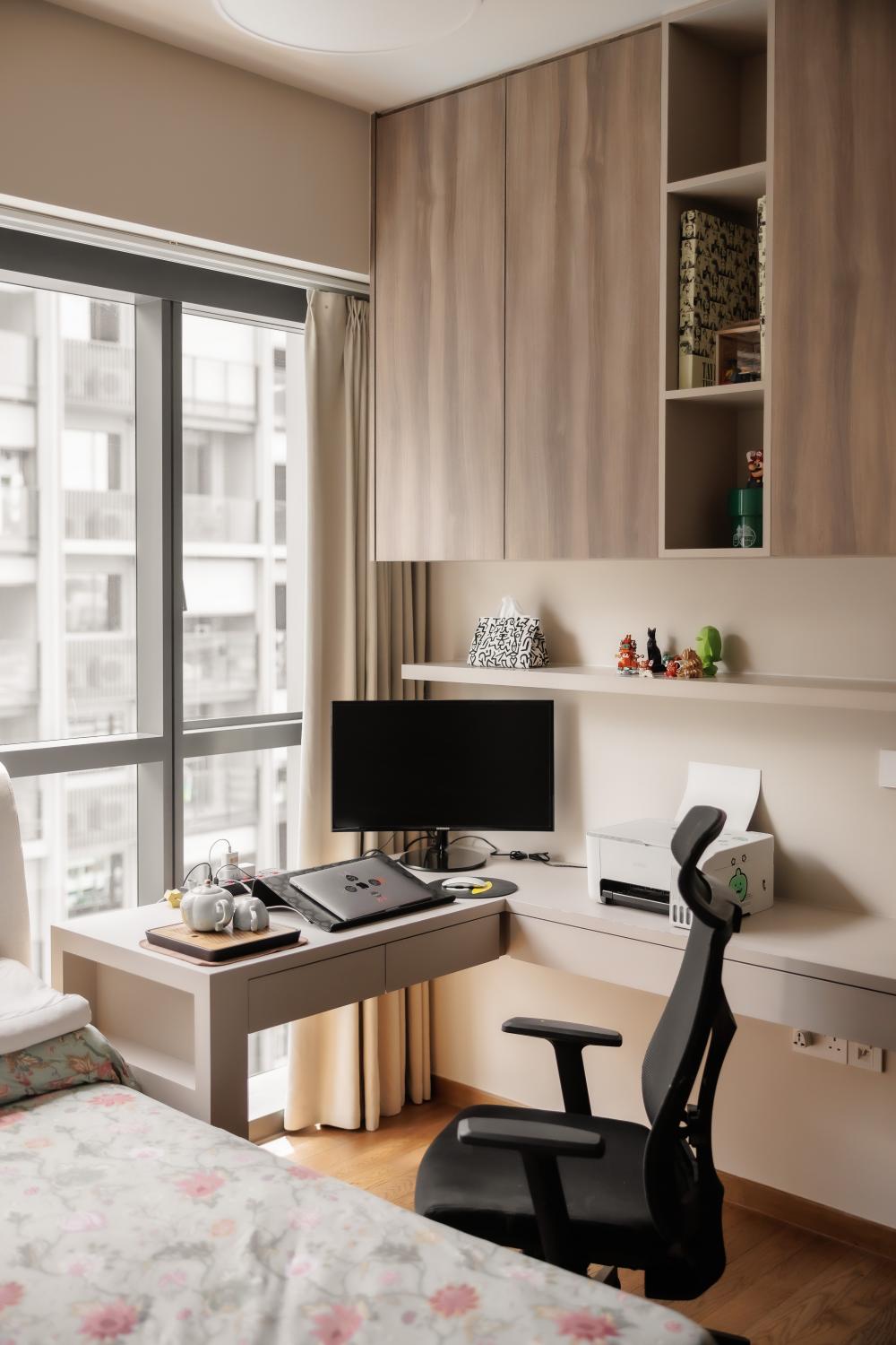 Modern Study with Desk and Desk Chairs
