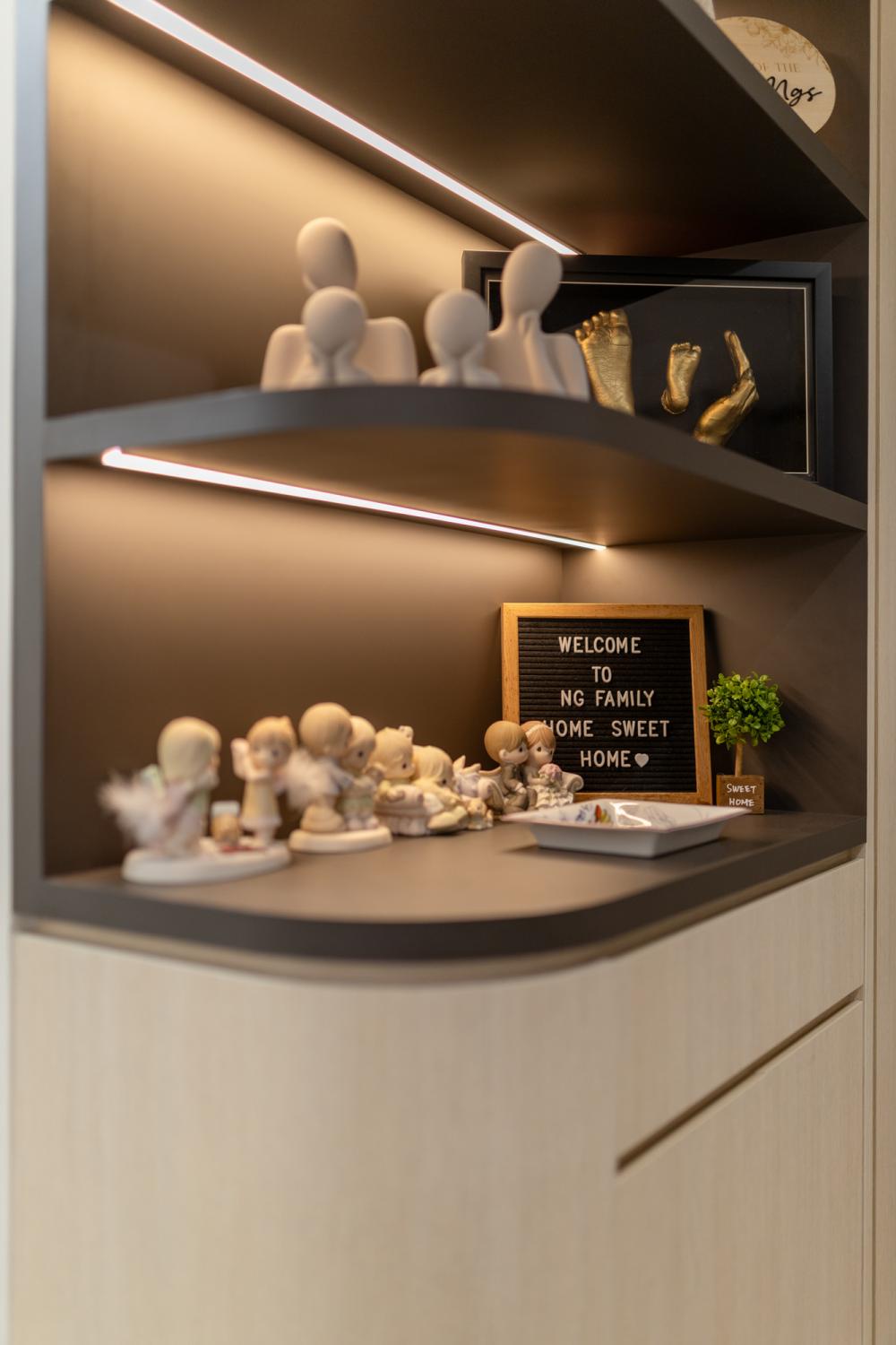 Modern Entryway with Storage Cabinets and Display Cabinets