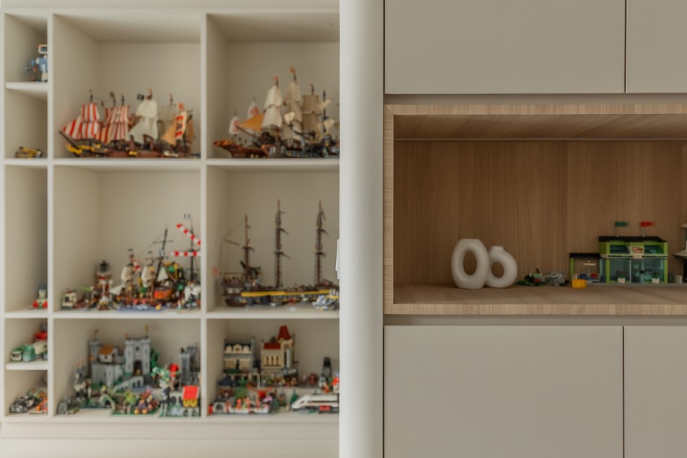Modern Living Room with Storage Cabinets and Small Storage