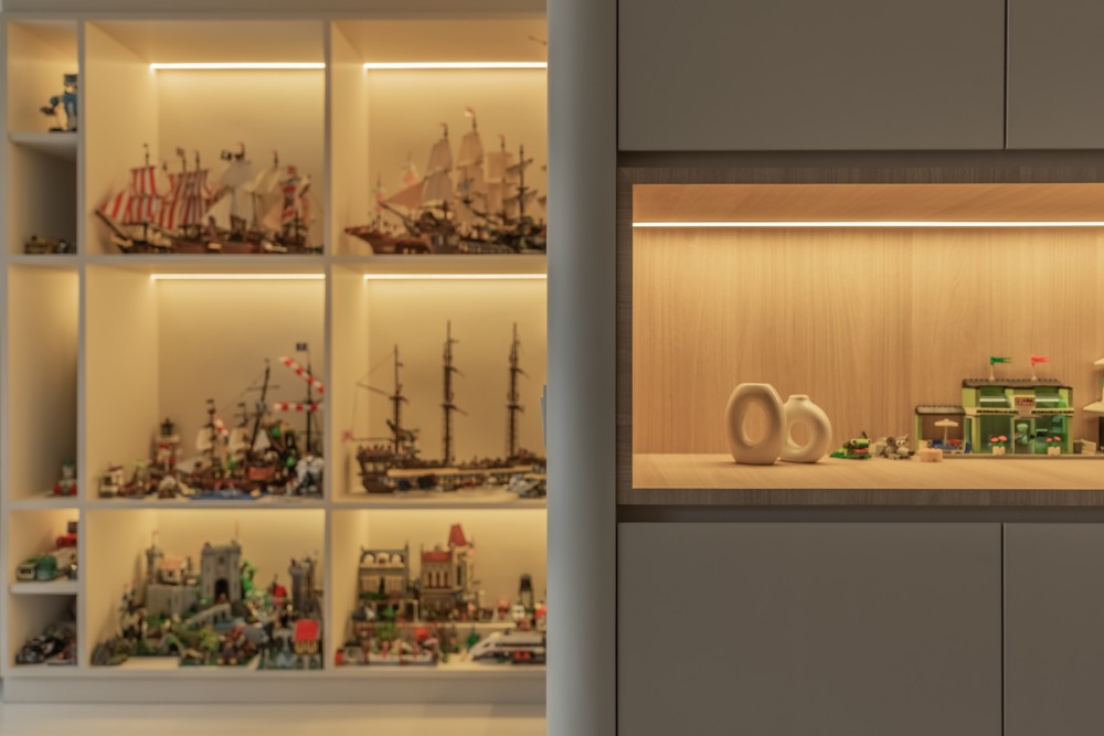 Modern Living Room with Storage Cabinets and Small Storage