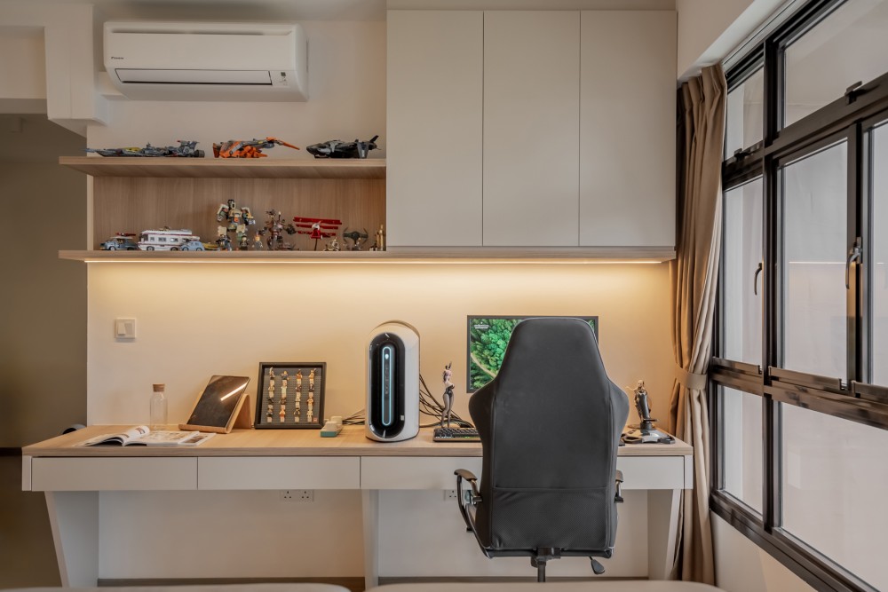 Modern Study with Desk and Desk Chairs